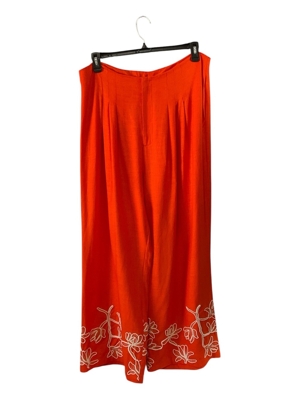 NWT Alex Marie Orange Linen Blend Embroidered Wide Leg Pants Size 18 MSRP 139 - Picture 2 of 8